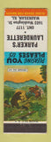 Matchbook Cover - Parker's Luandry Waukegan IL