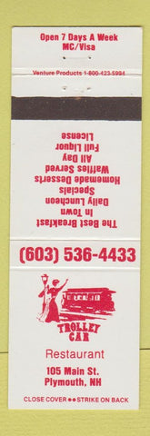 Matchbook Cover - Trolley Car Restaurant Plymouth NH