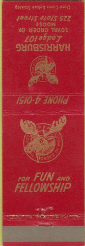 Matchbook Cover - Matchbook Cover Moose Lodge Harrisburg PA