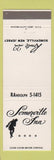 Matchbook Cover - Somerville Inn NJ