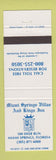 Matchbook Cover - Miami Springs Villas Kings Inn Miami Springs FL