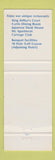Matchbook Cover - Miami Springs Villas Kings Inn Miami Springs FL