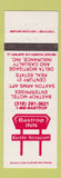 Matchbook Cover - Bastrop Inn Restaurant LA