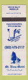 Matchbook Cover - Mountain View Motel Madras OR