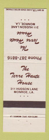 Matchbook Cover - The Terre Haute House Monroe LA