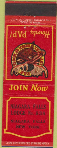 Matchbook Cover - Matchbook Cover Moose Lodge Niagara Falls NY