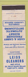 Matchbook Cover - Leiss Cleaners Tipp City OH WEAR