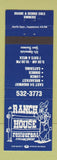 Matchbook Cover - Ranch House Restaurant Kingman KS