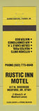Matchbook Cover - Rustic Inn Motel Medford OR