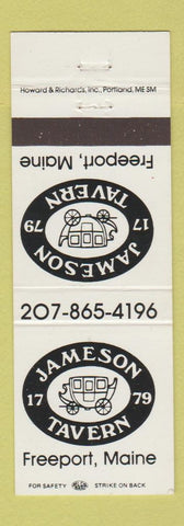 Matchbook Cover - Jameson Tavern Freeport ME