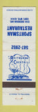 Matchbook Cover - Sportsman Restaurant Cody WY WEAR