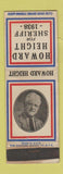 Matchbook Cover - Howard Height for Sheriff 1938 WEAR