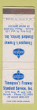 Matchbook Cover - Thompson's Freeway Standard oil gas Duluth MN WORN