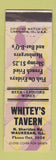 Matchbook Cover - Whitey's Tavern Waukegan IL
