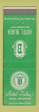 Matchbook Cover - Hotel Tulsa OK Hotel Black Oklahoma City GREEN