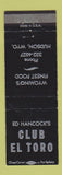 Matchbook Cover - Ed Hancock's Club El Toro Hudson WY WEAR