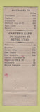 Matchbook Cover - Carter's Cafe Nephi UT