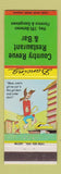 Matchbook Cover Country Revue Restaurant Florence Georgetown Colorado? hillbilly