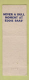Matchbook Cover - Ed Baas' Cafe Cincinnati OH hillbilly