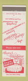 Matchbook Cover - Hotel Gardner Shreveport LA