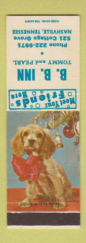 Matchbook Cover - BB Inn Nashville TN SAMPLE WEAR