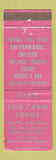 Matchbook Cover - Log Cabin Lodge Iron River WI WORN