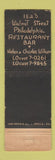 Matchbook Cover - Walnut Street Philadelphia Bar Helen Sigel Wilson's WEAR