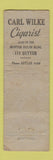 Matchbook Cover - Carl Wilke Cigars San Francisco CA WORN