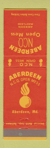 Matchbook Cover - Aberdeen NCO Open Mess MD