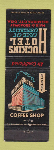 Matchbook Cover - Huckins Hotel Oklahoma City OK