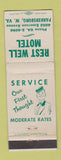 Matchbook Cover - Rest Well Motel Parkersburg WV