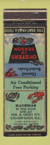 Matchbook Cover - Katsinas Champaign IL restaurant
