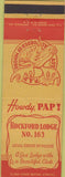 Matchbook Cover - Matchbook Cover Moose Lodge Rockford IL