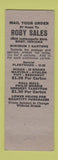 Matchbook Cover - Cigarette Savings Roby IN Roby Sales