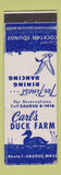 Matchbook Cover - Carl's Duck Farm Saugus MA WEAR