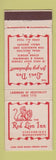 Matchbook Cover - Red Lion Inn Stockbridge MA