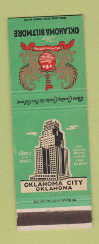 Matchbook Cover - Oklahoma Biltmore Hotel Oklahoma City OK
