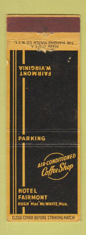 Matchbook Cover - Hotel Fairmont WV