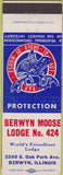 Matchbook Cover - Matchbook Cover Moose Lodge Berwyn IL