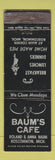 Matchbook Cover - Baum's Cafe Roscommon MI
