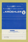 Matchbook Cover - Kroehler Furniture girlie 40 Strike