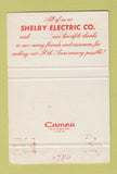 Matchbook Cover - Shelby Electric Memphis TN 1969 40 Strike