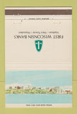 Matchbook Cover - First Wisconsin Bank Madison West Towne Waunakee WI 40 Strike