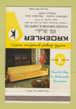 Matchbook Cover - Kroehler Furniture McBride's Newington CT 40 Strike
