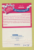 Matchbook Cover - Kroehler Furniture 65th Anniversary Couch 40 Strike