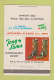 Matchbook Cover - Tony Lama Cowboy Boots Howard's Cody WY 40 Strike