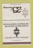 Matchbook Cover - Wings & Wheels Air Express Forwarding 1971 40 Strike