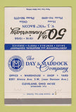 Matchbook Cover - Day Maddock Construction Supply Cleveland OH 1966 40 Strike
