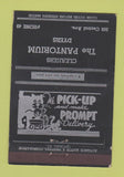 Matchbook Cover - Pantorium Dyers ADVANCE low phone # 40 Strike