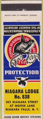 Matchbook Cover - Matchbook Cover Moose Lodge Niagara Falls NY